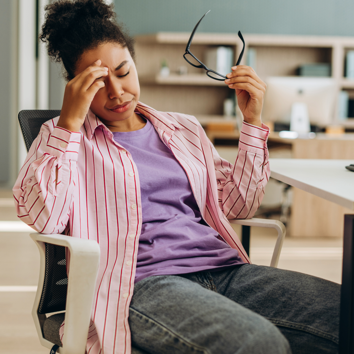 Women exhausted at work