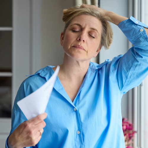 Hot Flash Menopause Woman 