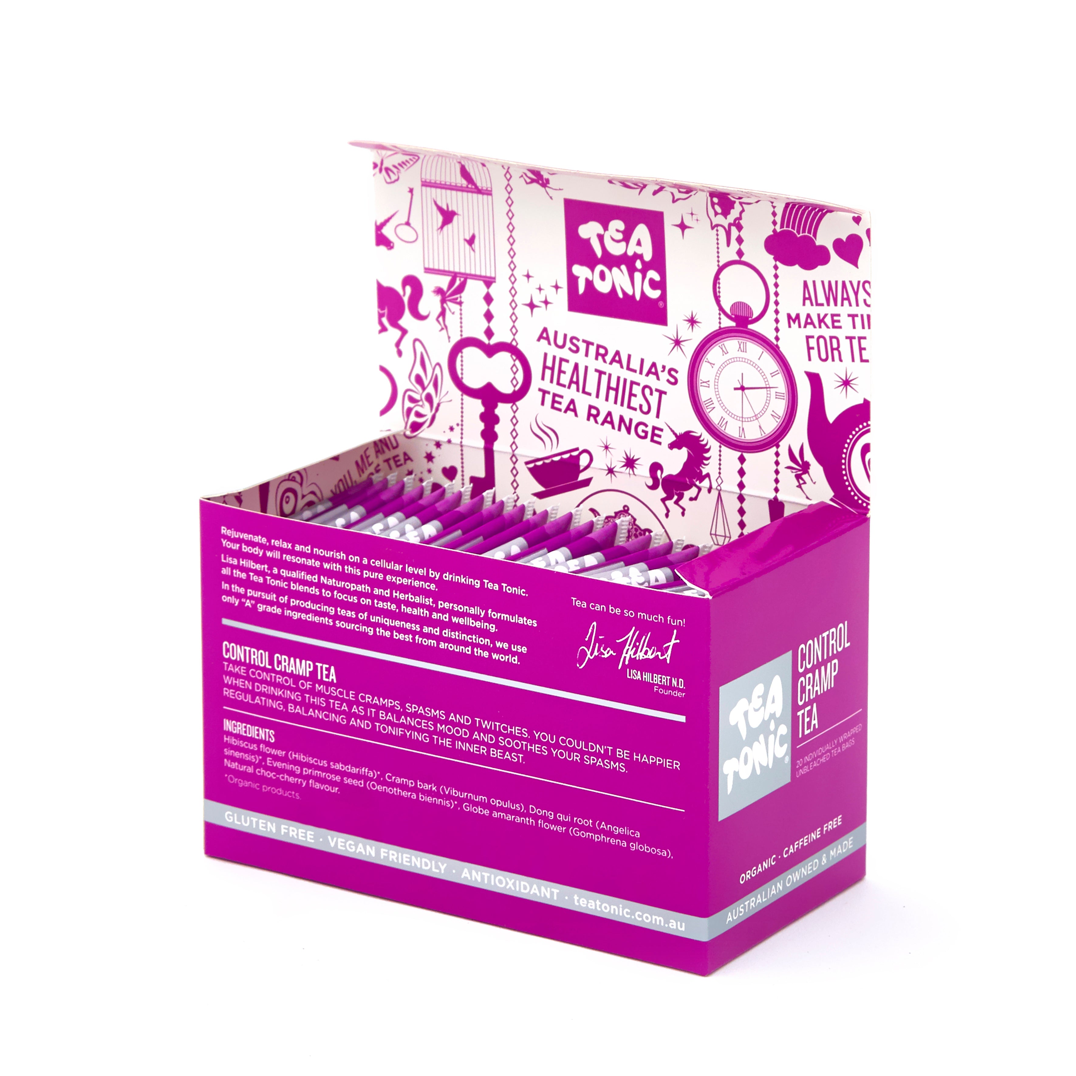 Tea Tonic Control Cramp 20 Tea Bags Box