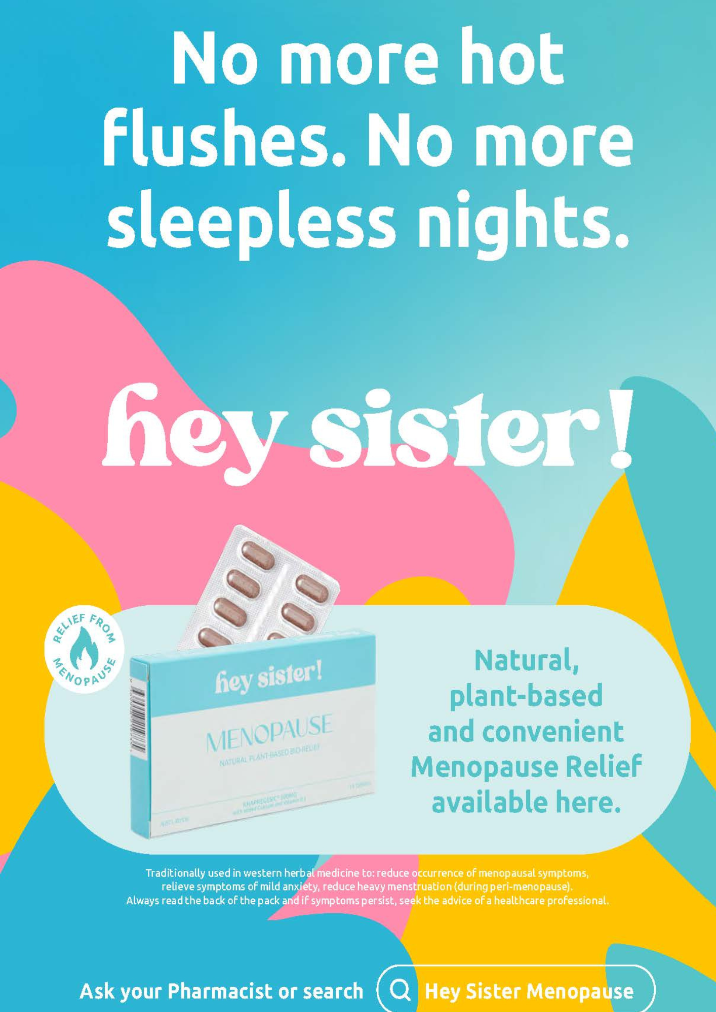 Hey Sister! menopause poster 